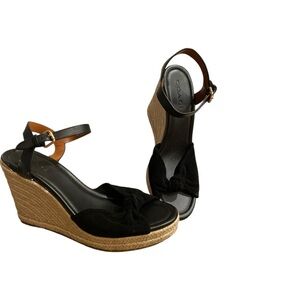 Coach Kathy Black Wedge Peep-toe Sandals
Size 9.5. NEW